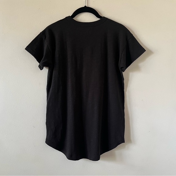 NEW Madewell Whisper Crew Neck Tee in True Black Size XS Shortsleeved T-Shirt - Picture 4 of 9